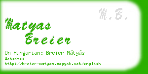 matyas breier business card